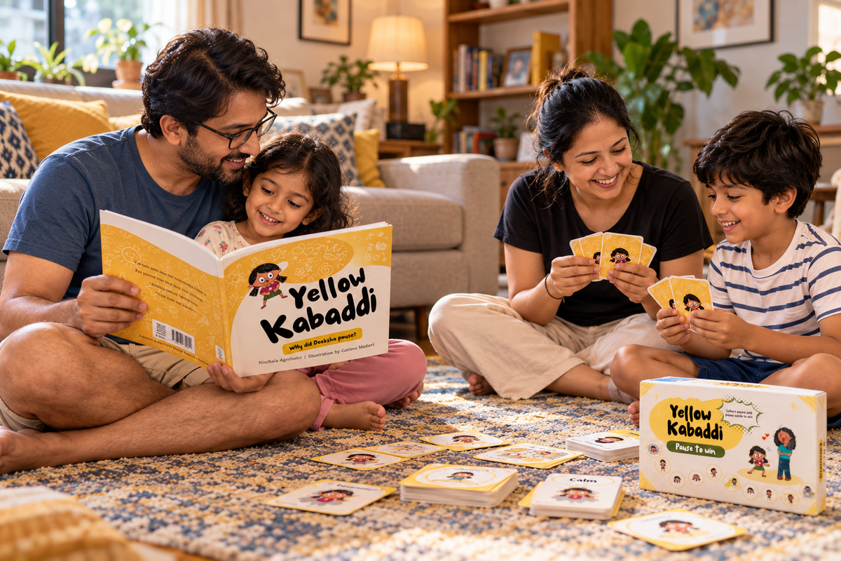 Yellow Kabaddi Family Space | Book + Card game