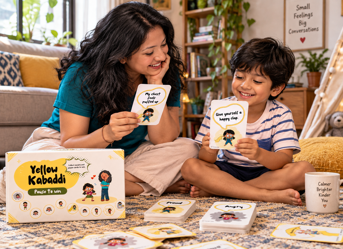 Yellow Kabaddi Family Space | Book + Card game